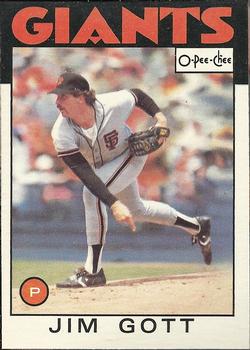 1986 O-Pee-Chee Baseball Cards 106     Jim Gott